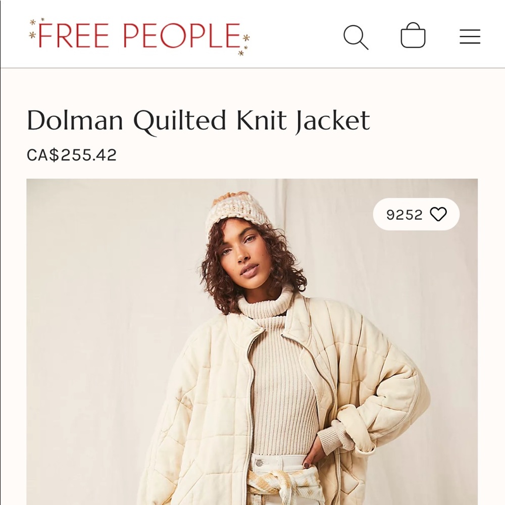 Free People Dolman Quilted Jacket